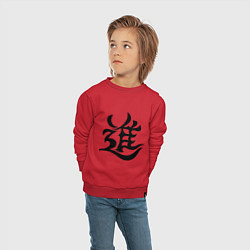 Свитшот хлопковый детский Японский иероглиф - Прогресс, цвет: красный — фото 2