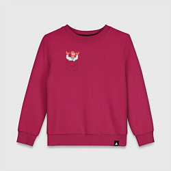 Свитшот хлопковый детский Zoidberg карман, цвет: маджента
