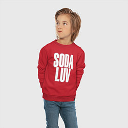 Свитшот хлопковый детский Репер - SODA LUV, цвет: красный — фото 2