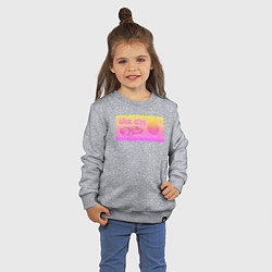 Свитшот хлопковый детский Закатный Vice City, цвет: меланж — фото 2