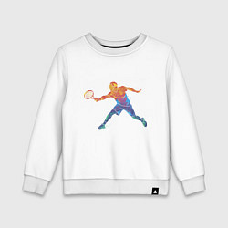 Свитшот хлопковый детский Tennis player - man, цвет: белый