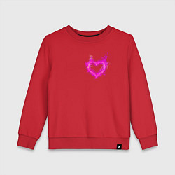 Свитшот хлопковый детский Розовое Огненное Сердце, цвет: красный
