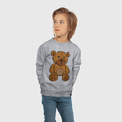 Свитшот хлопковый детский Плюшевый медведь, цвет: меланж — фото 2