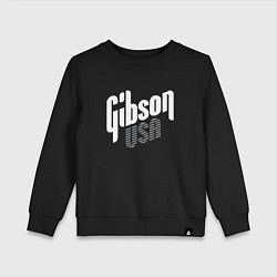 Свитшот хлопковый детский GIBSON USA, цвет: черный