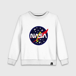 Свитшот хлопковый детский Space NASA, цвет: белый