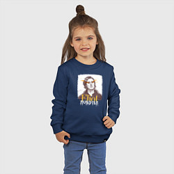 Свитшот хлопковый детский Eliot Monster, цвет: тёмно-синий — фото 2