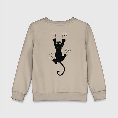 Детский свитшот Котик / Миндальный – фото 2