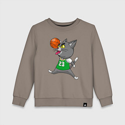 Свитшот хлопковый детский Jordan Cat, цвет: утренний латте
