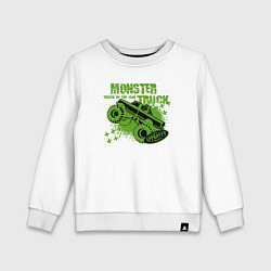 Свитшот хлопковый детский Monster Truck, цвет: белый