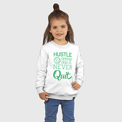 Свитшот хлопковый детский Hustle Hit, цвет: белый — фото 2
