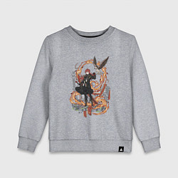 Свитшот хлопковый детский Дилюк в деле, цвет: меланж