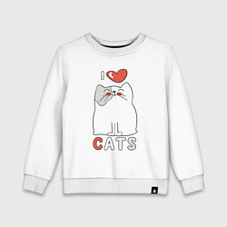 Детский свитшот I Love Cats