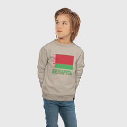 Свитшот хлопковый детский Беларусь, цвет: миндальный — фото 2