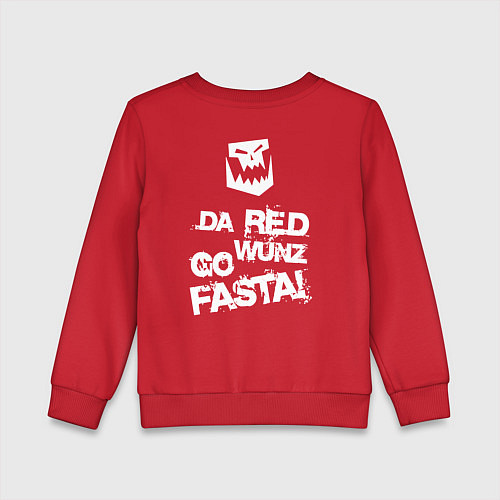 Детский свитшот Только красное ездит быстро / Красный – фото 2