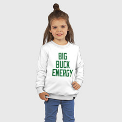 Свитшот хлопковый детский Big Buck Energy, цвет: белый — фото 2