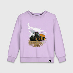 Свитшот хлопковый детский JOHN DEERE I Джон Дир!, цвет: лаванда