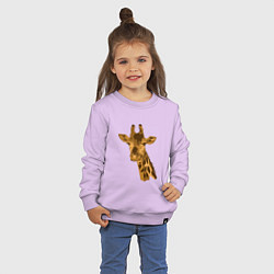 Свитшот хлопковый детский Жираф Жора, цвет: лаванда — фото 2