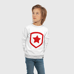 Свитшот хлопковый детский Gambit Symbol, цвет: белый — фото 2