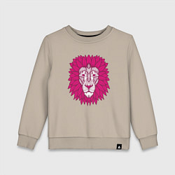 Свитшот хлопковый детский Pink Lion, цвет: миндальный