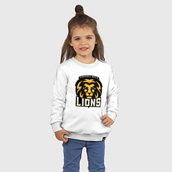 Свитшот хлопковый детский Lions, цвет: белый — фото 2