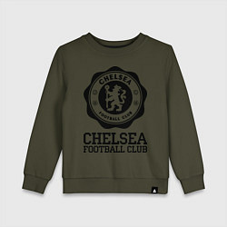 Свитшот хлопковый детский Chelsea FC: Emblem, цвет: хаки