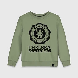 Свитшот хлопковый детский Chelsea FC: Emblem, цвет: авокадо