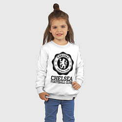 Свитшот хлопковый детский Chelsea FC: Emblem, цвет: белый — фото 2