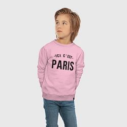 Свитшот хлопковый детский PARIS SAINT-GERMAIN, цвет: светло-розовый — фото 2