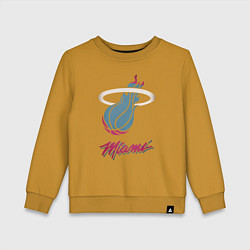 Свитшот хлопковый детский Miami Heat, цвет: горчичный