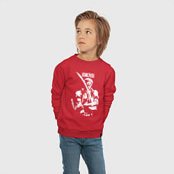 Свитшот хлопковый детский Зоро One Piece Большой куш, цвет: красный — фото 2