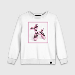 Свитшот хлопковый детский Собака из воздушного шара, цвет: белый