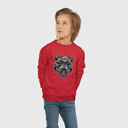 Свитшот хлопковый детский Devil Tiger, цвет: красный — фото 2