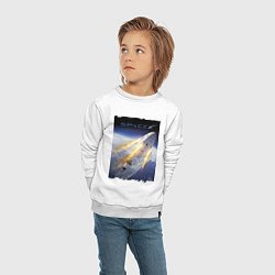 Свитшот хлопковый детский Путешествие к звёздам, Space X, цвет: белый — фото 2