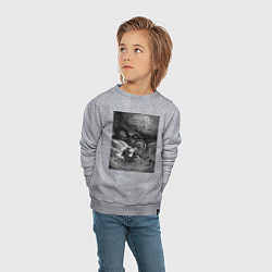 Свитшот хлопковый детский Левиафан морское чудовище Leviathan, цвет: меланж — фото 2
