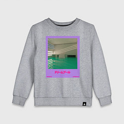 Свитшот хлопковый детский Vaporwave pool 1, цвет: меланж