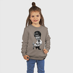 Свитшот хлопковый детский Bruce Lee, цвет: утренний латте — фото 2