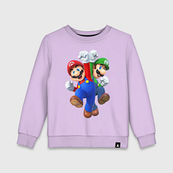Свитшот хлопковый детский Mario Bros, цвет: лаванда