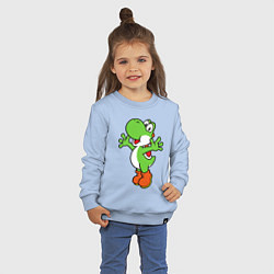 Свитшот хлопковый детский Yoshi, цвет: мягкое небо — фото 2