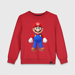 Свитшот хлопковый детский Mario, цвет: красный