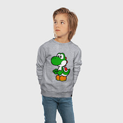 Свитшот хлопковый детский Yoshi1, цвет: меланж — фото 2