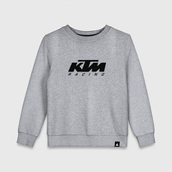 Свитшот хлопковый детский КТМ МОТОКРОСС KTM RACING, цвет: меланж