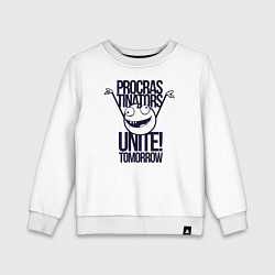 Детский свитшот Лодыри объединяются завтра