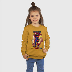 Свитшот хлопковый детский Big Mario, цвет: горчичный — фото 2