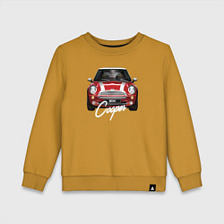Свитшот хлопковый детский Авто Mini Cooper, цвет: горчичный