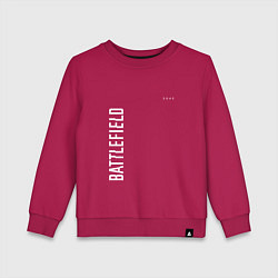 Свитшот хлопковый детский BATTLEFIELD 2042 БЕЛЫЙ ЛОГОТИП, цвет: маджента