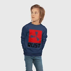 Свитшот хлопковый детский Rust, цвет: тёмно-синий — фото 2
