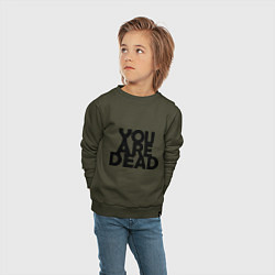 Свитшот хлопковый детский DayZ: You are Dead, цвет: хаки — фото 2