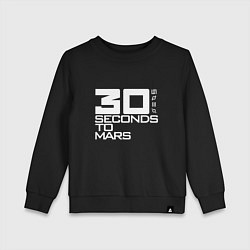 Свитшот хлопковый детский 30 Seconds To Mars logo, цвет: черный