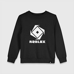 Свитшот хлопковый детский ROBLOX WHITE LOGO, цвет: черный