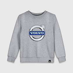 Свитшот хлопковый детский Volvo, логотип, цвет: меланж